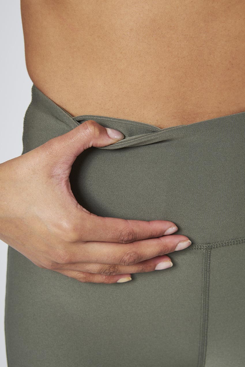 Explore Recycled Polyester High-Waisted Flared Crop 22"