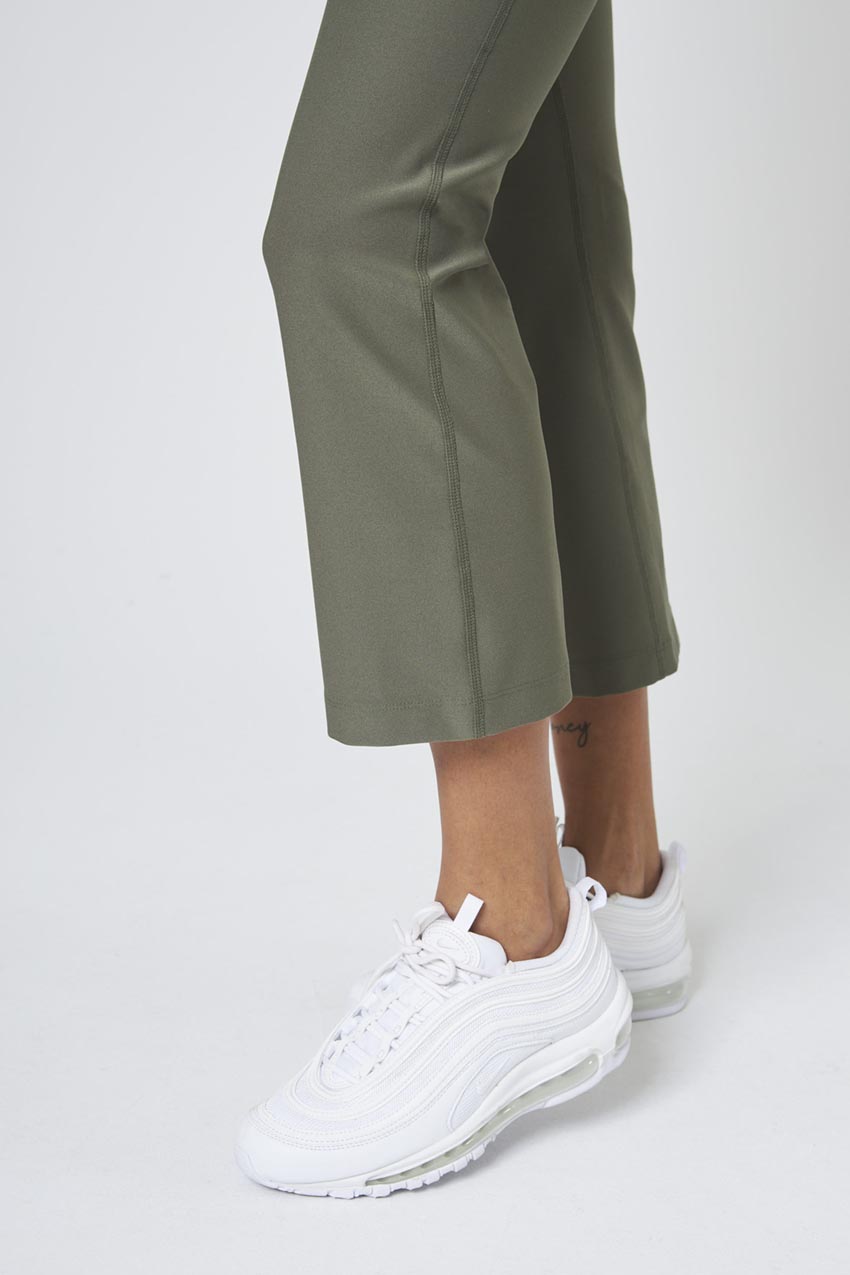 Explore Recycled Polyester High-Waisted Flared Crop 22"