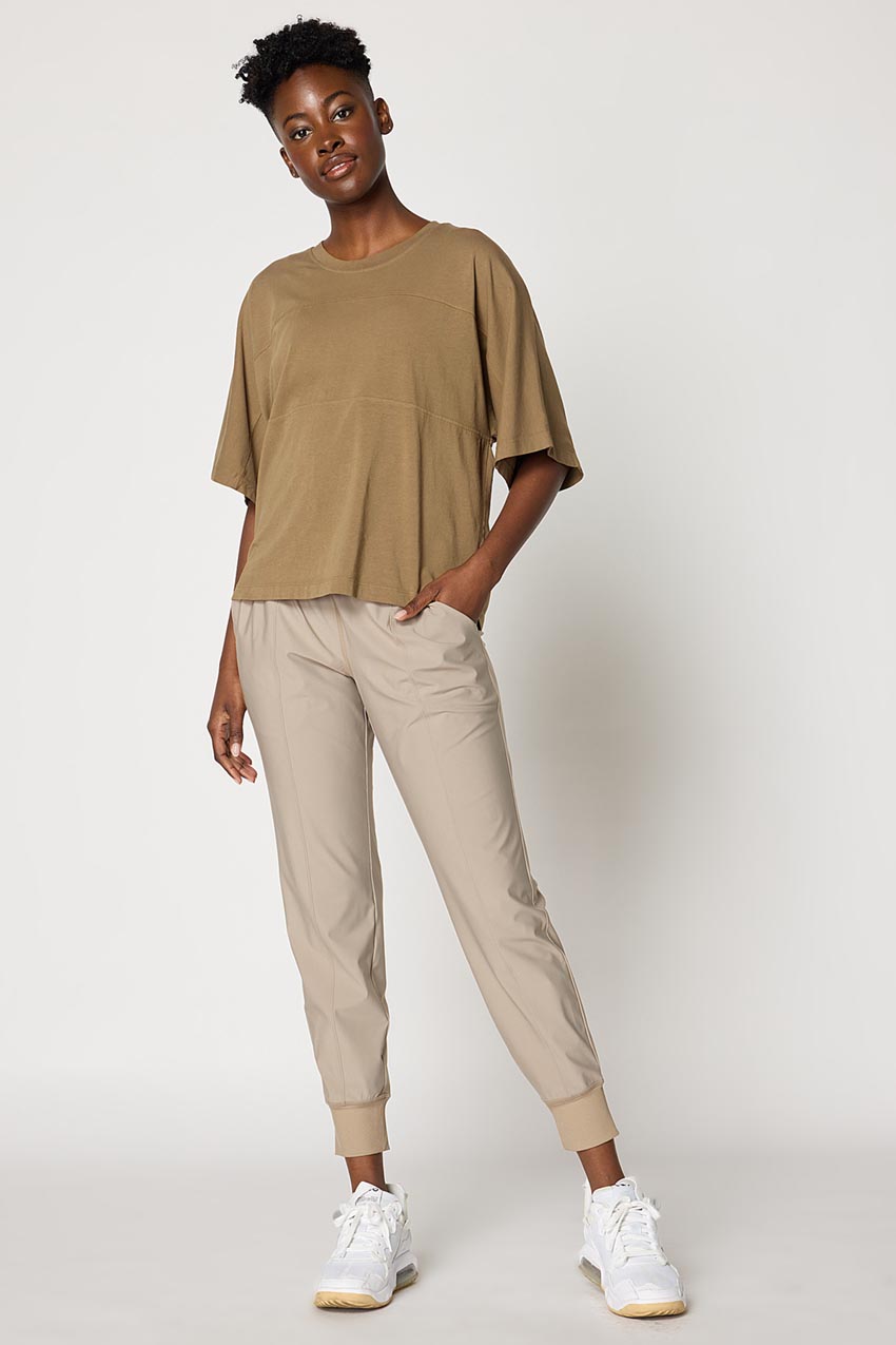 Adapt Recycled Polyester High-Waisted Drawcord Jogger 28”