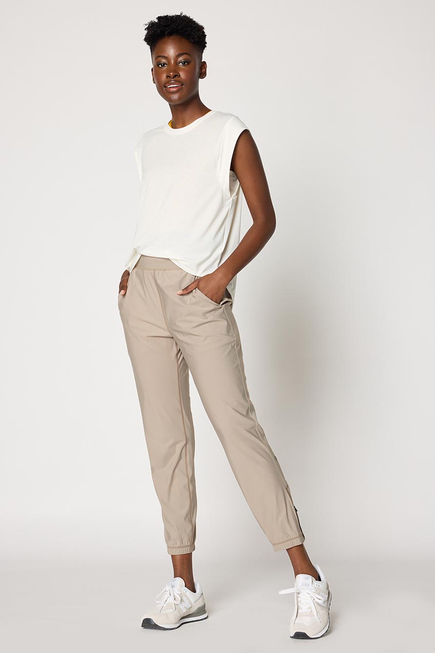Adapt Recycled Polyester Back Leg Zip Jogger 27"