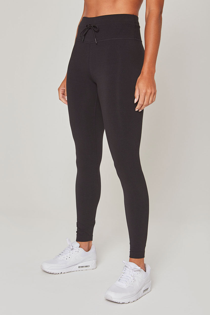 MPG Sport Balance TENCEL™ Mid-Rise 26" Drawcord Legging in Black