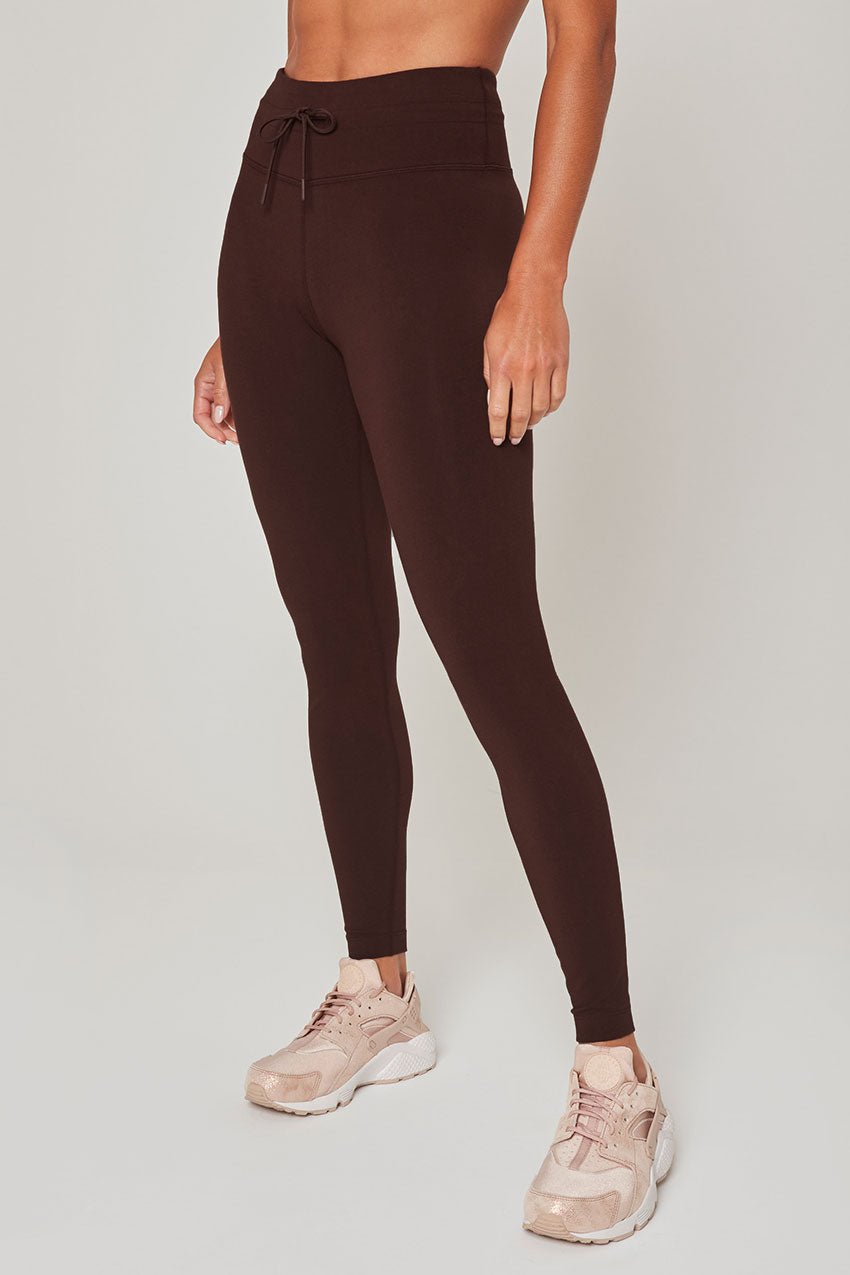 MPG Sport Balance TENCEL™ Mid-Rise 26" Drawcord Legging in Terra Rosa