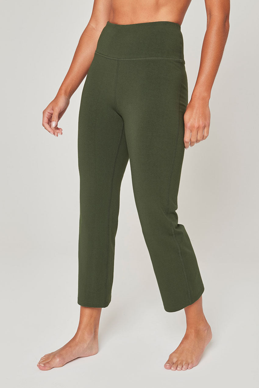 MPG Sport Balance TENCEL™ High-Rise 24" Flare Cropped Pant in Bay Leaf