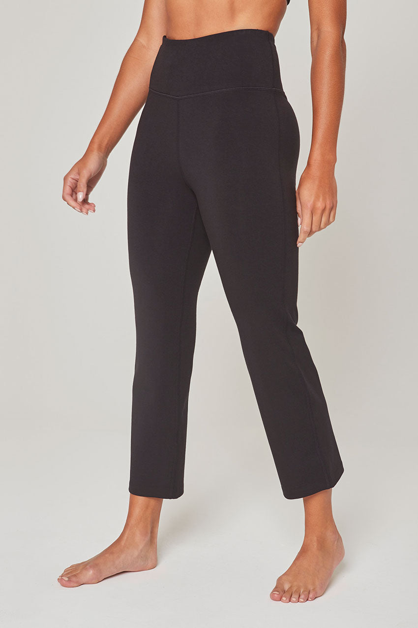 MPG Sport Balance TENCEL™ High-Rise 24" Flare Cropped Pant in Black