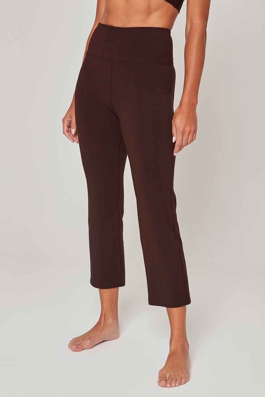 MPG Sport Balance TENCEL™ High-Rise 24" Flare Cropped Pant in Terra Rosa