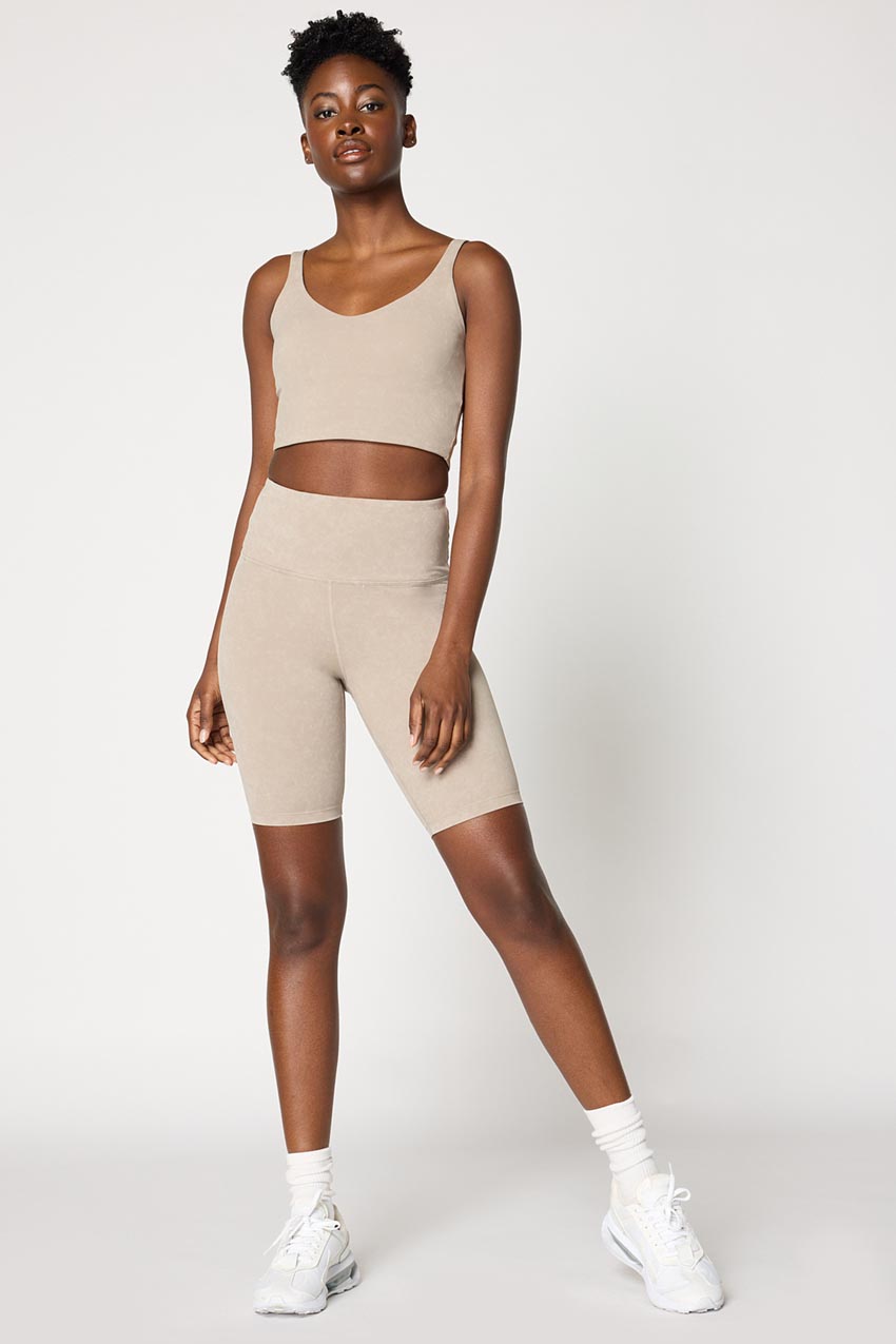 Vital Recycled Nylon High-Waisted Short 8" Washed
