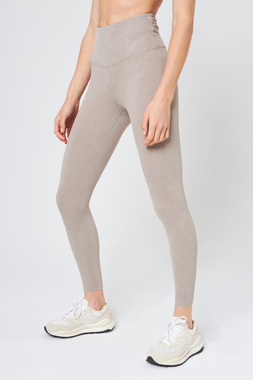 MPG Sport Vital High-Rise Washed Basic Legging 25" in Washed Caffe Latte