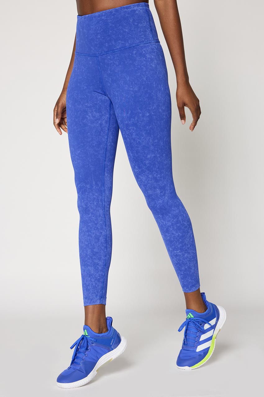 MPG Sport Vital High-Rise Washed Basic Legging 25" in Washed Hype Cobalt