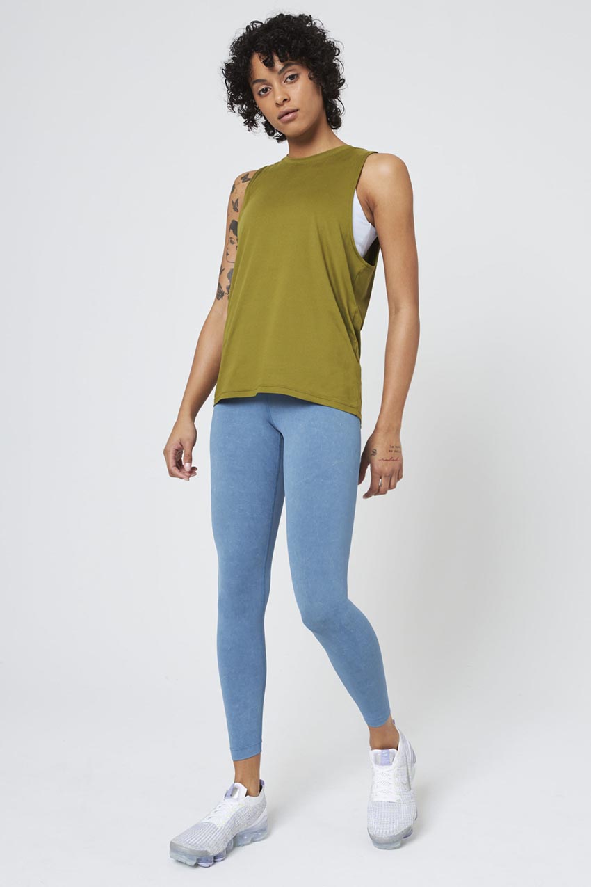 Vital Recycled Nylon High-Waisted Basic Legging 25" Washed