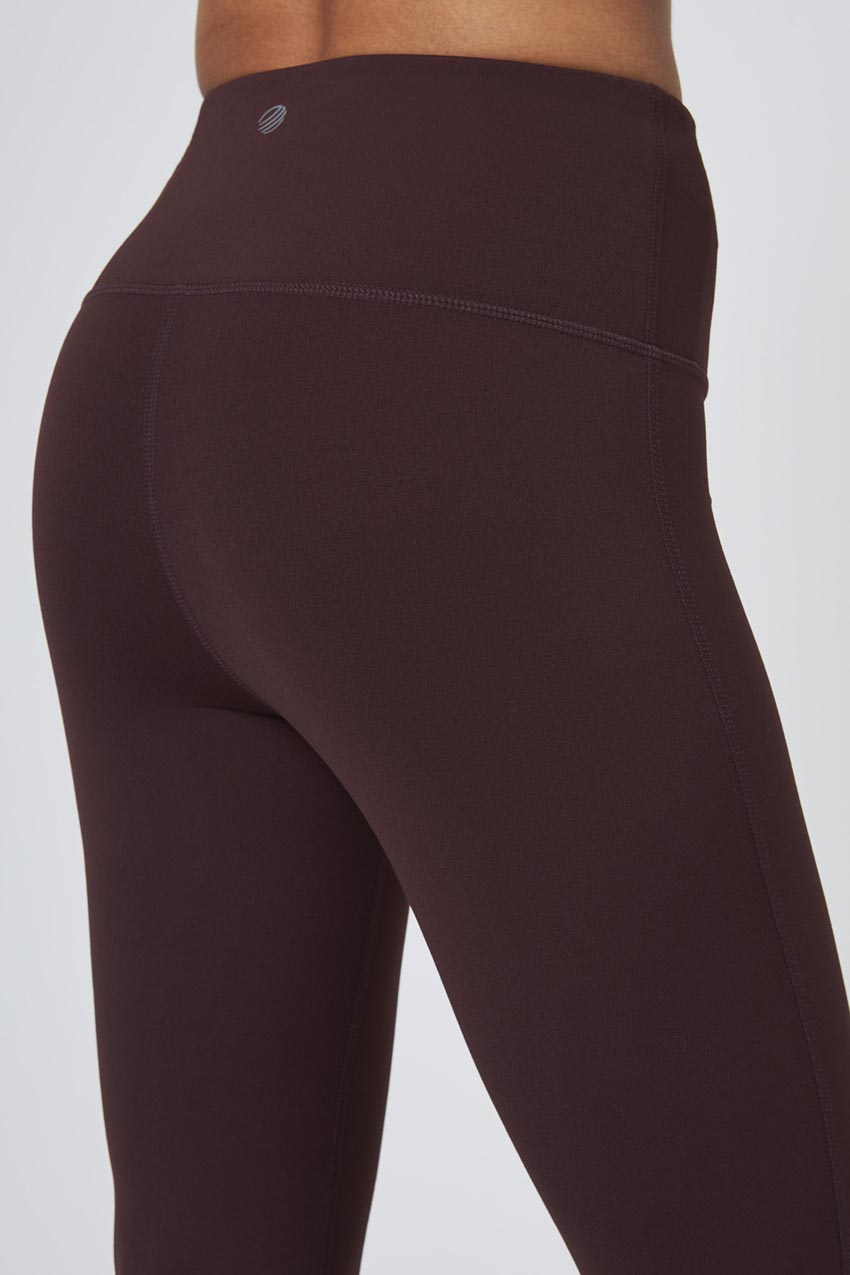 Vital Recycled Nylon High-Waisted Boot Cut Side Slit Pant 30" Peached