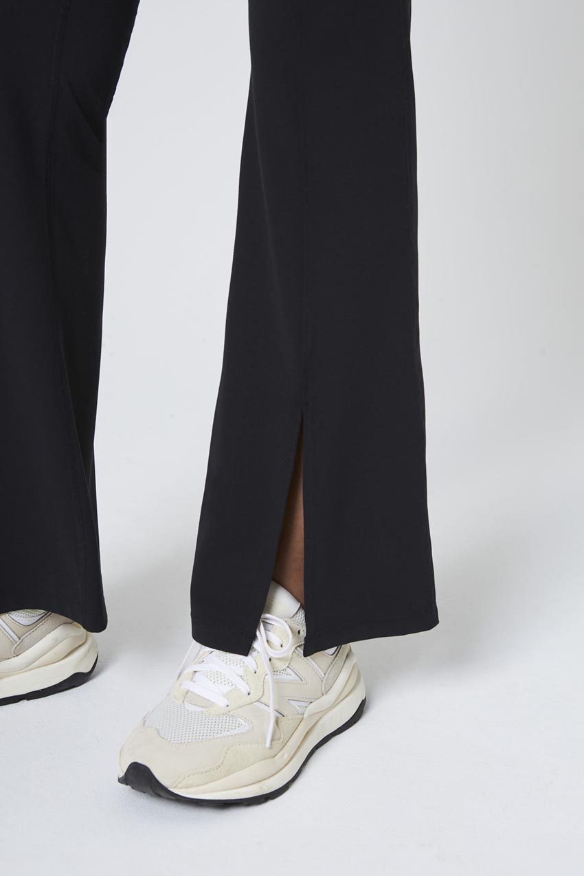 Vital Recycled Nylon High-Waisted Front Slit Pant 30" Peached