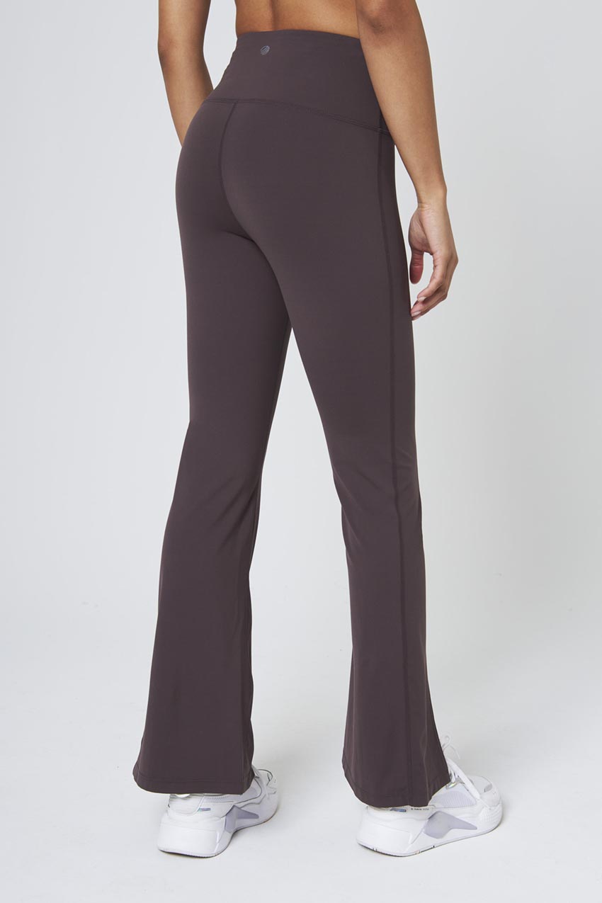 Vital Recycled Nylon High-Waisted Front Slit Pant 30" Peached