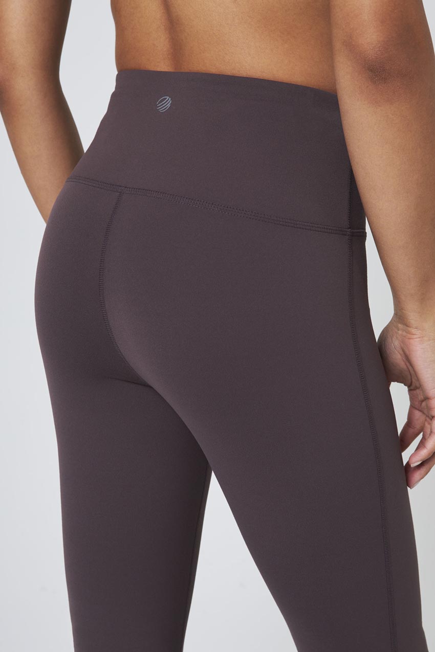 Vital Recycled Nylon High-Waisted Front Slit Pant 30" Peached