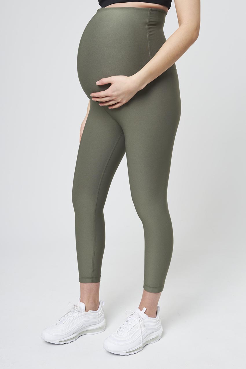 MPG Sport Explore High-Rise Maternity Crop 21" in Dusty Olive
