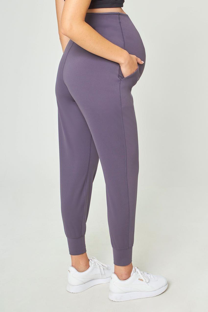 Vital 28" Side Pocket Maternity Jogger Peached