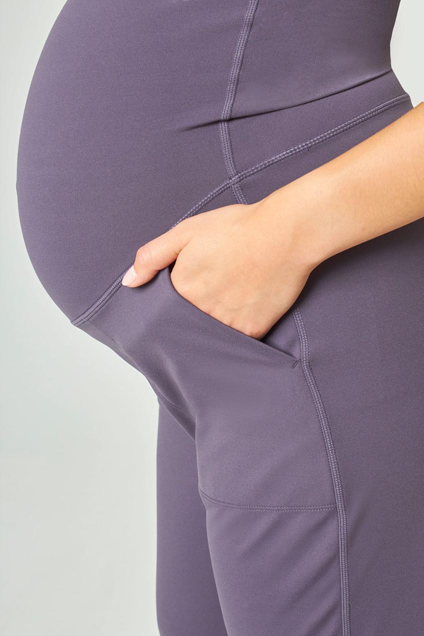 Vital 28" Side Pocket Maternity Jogger Peached
