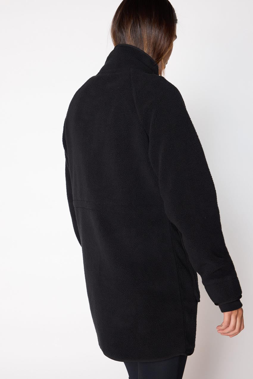 Levitate Longline Mixed Media Berber Jacket