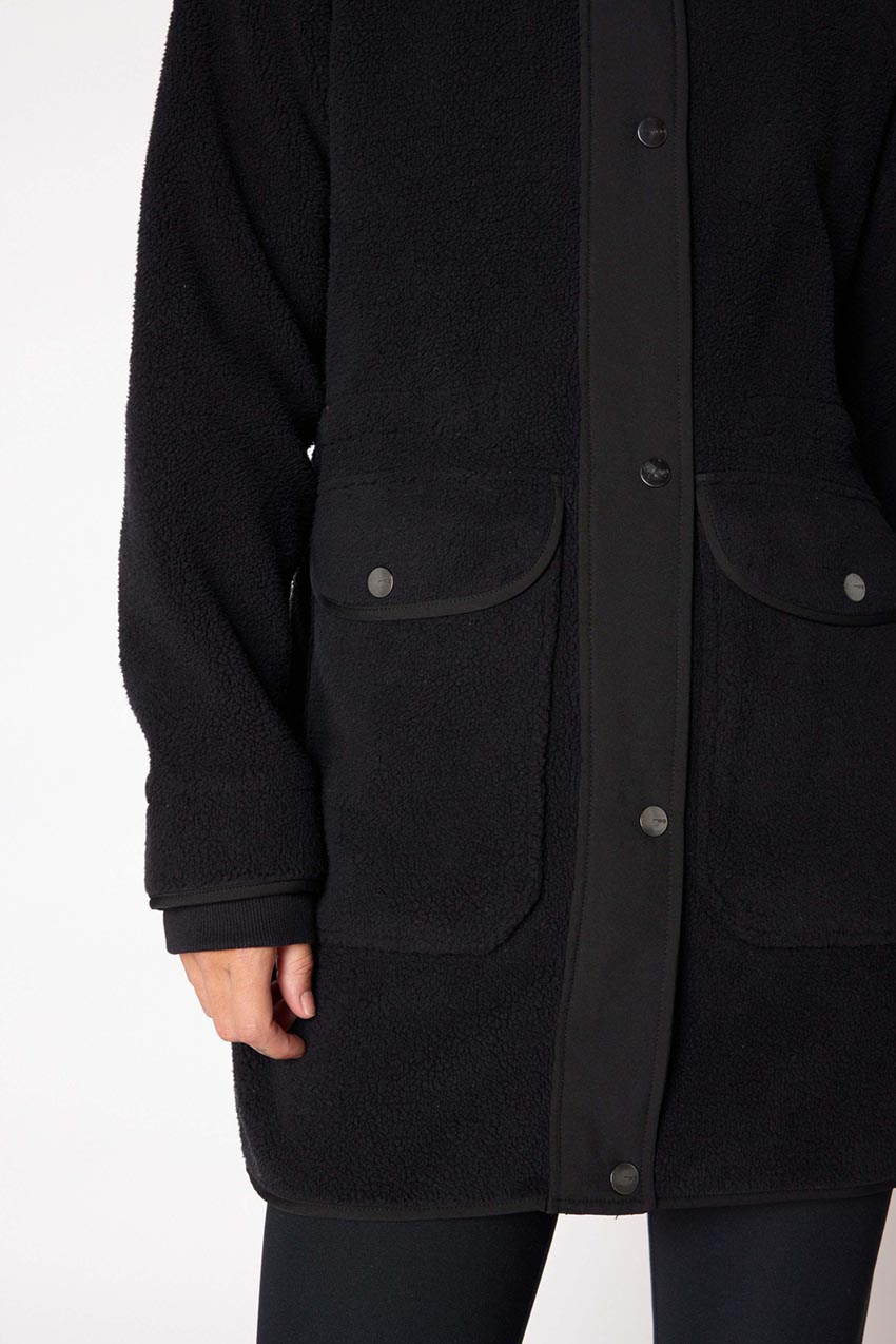 Levitate Longline Mixed Media Berber Jacket
