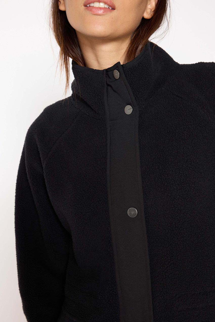 Levitate Longline Mixed Media Berber Jacket