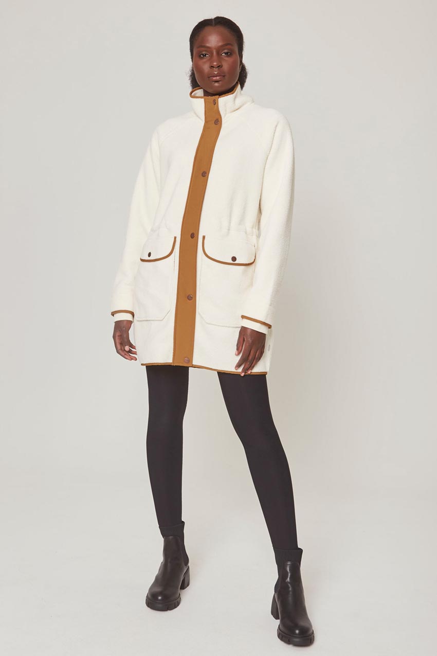 Levitate Longline Mixed Media Berber Jacket