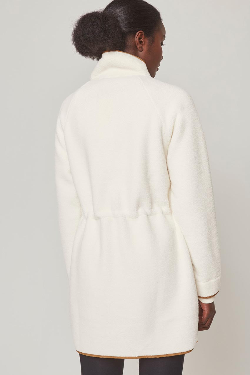 Levitate Longline Mixed Media Berber Jacket