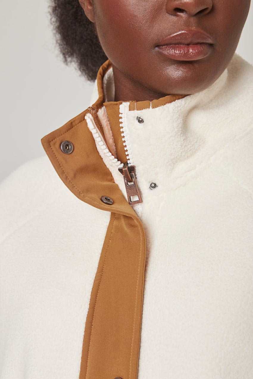 Levitate Longline Mixed Media Berber Jacket