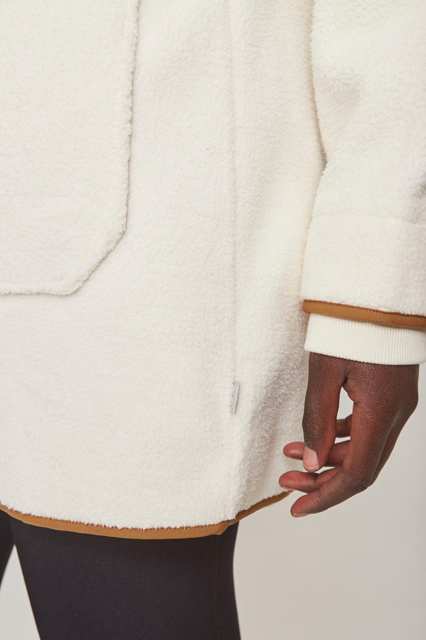 Levitate Longline Mixed Media Berber Jacket