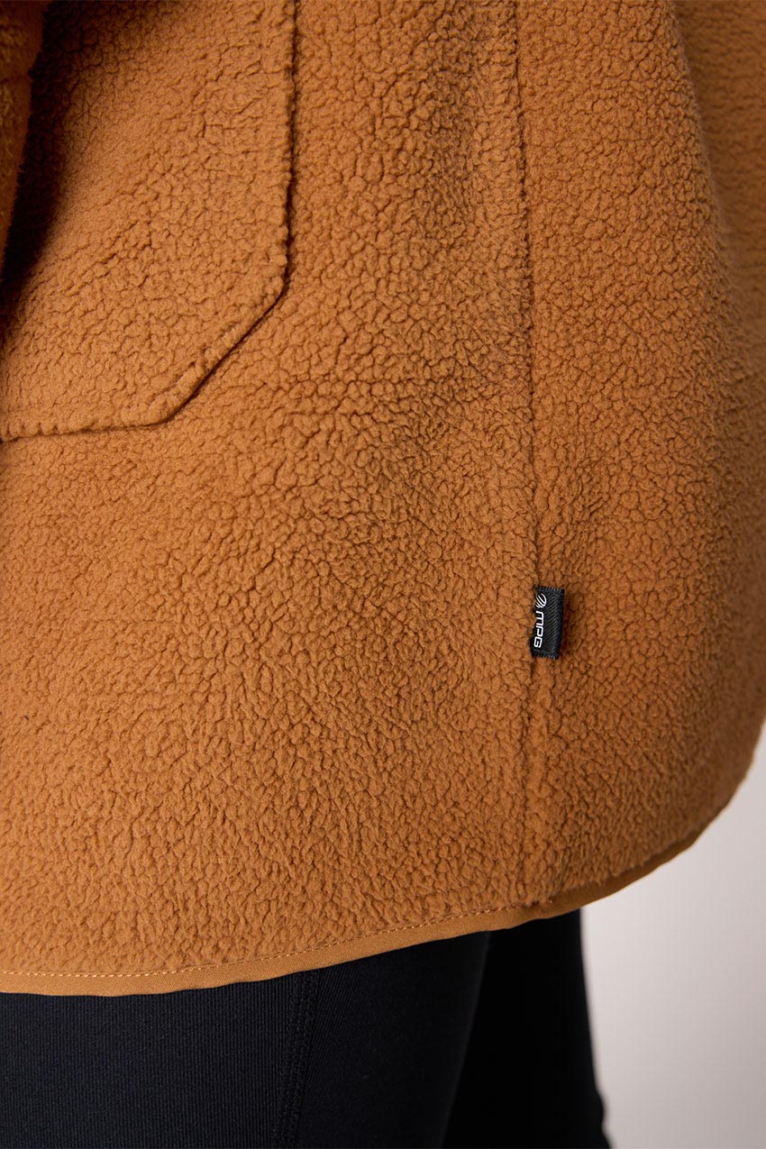 Levitate Longline Mixed Media Berber Jacket