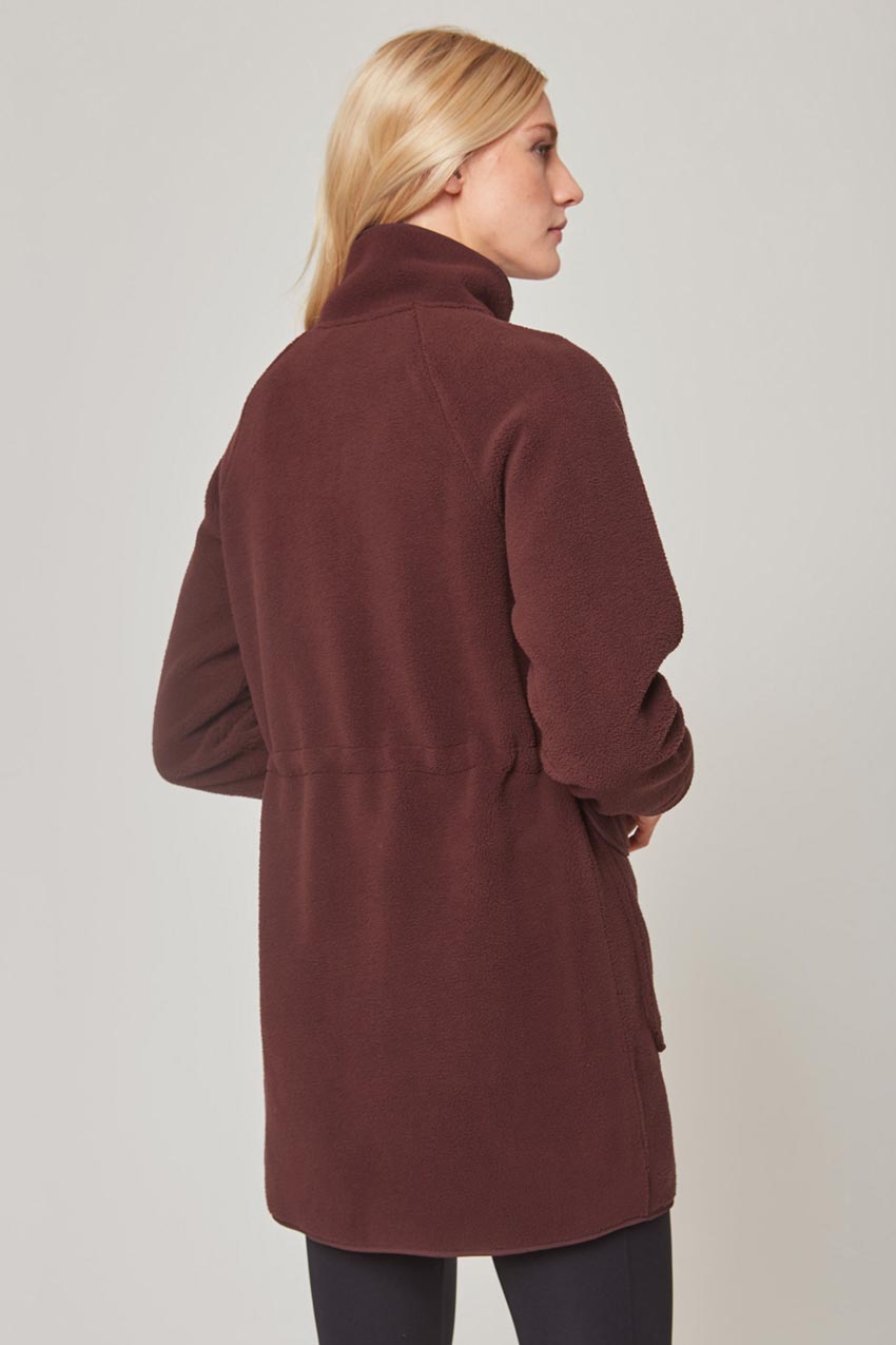 Levitate Longline Mixed Media Berber Jacket