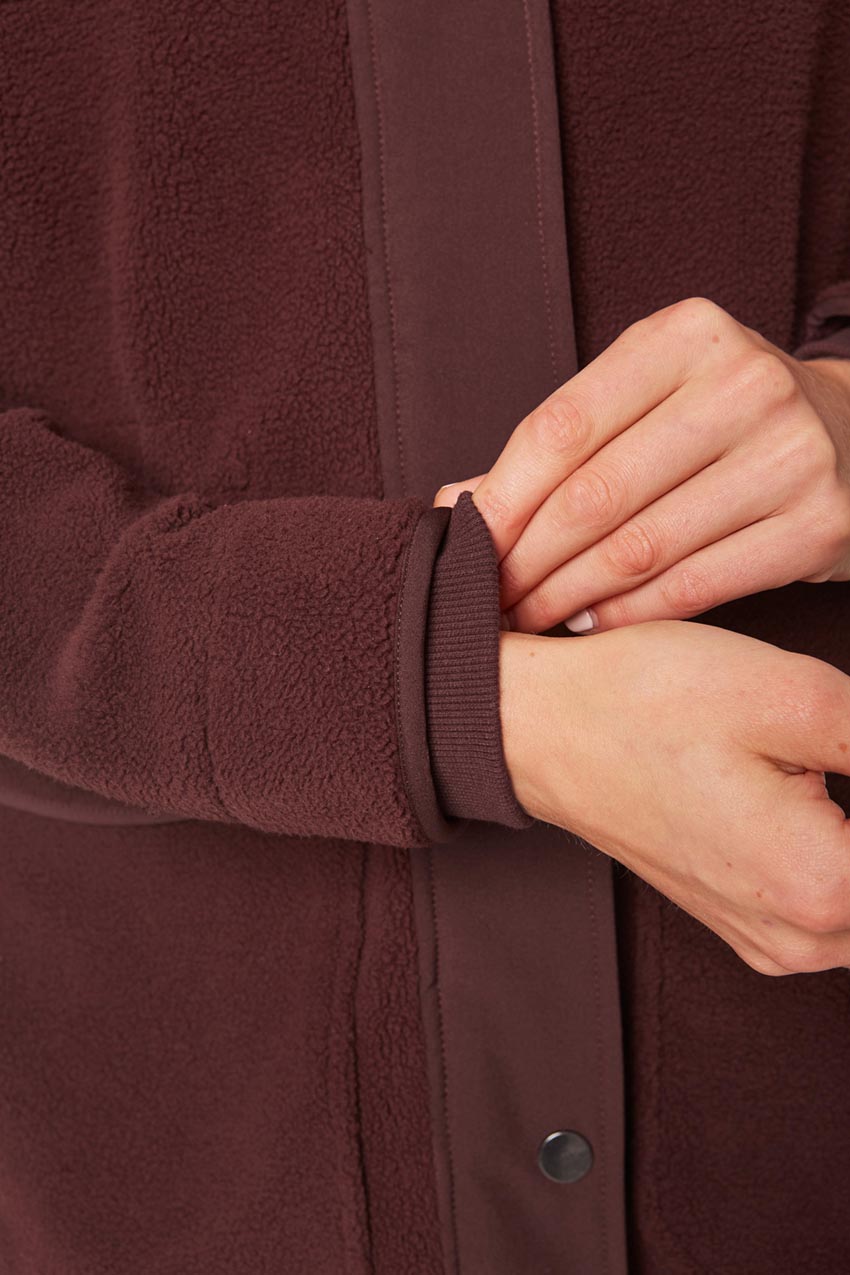 Levitate Longline Mixed Media Berber Jacket