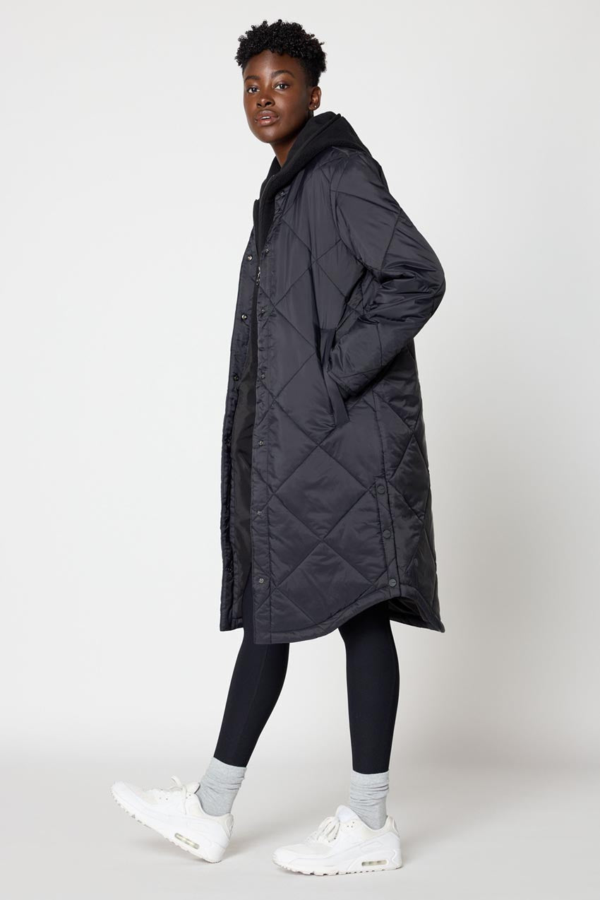 MPG Sport Innovate Longline Sorona® Insulated Bomber Jacket in Black