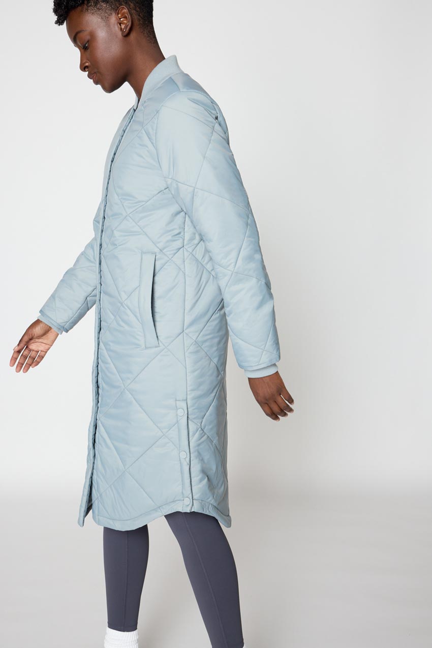 Innovate Longline Sorona® Insulated Bomber Jacket - Blue Stone