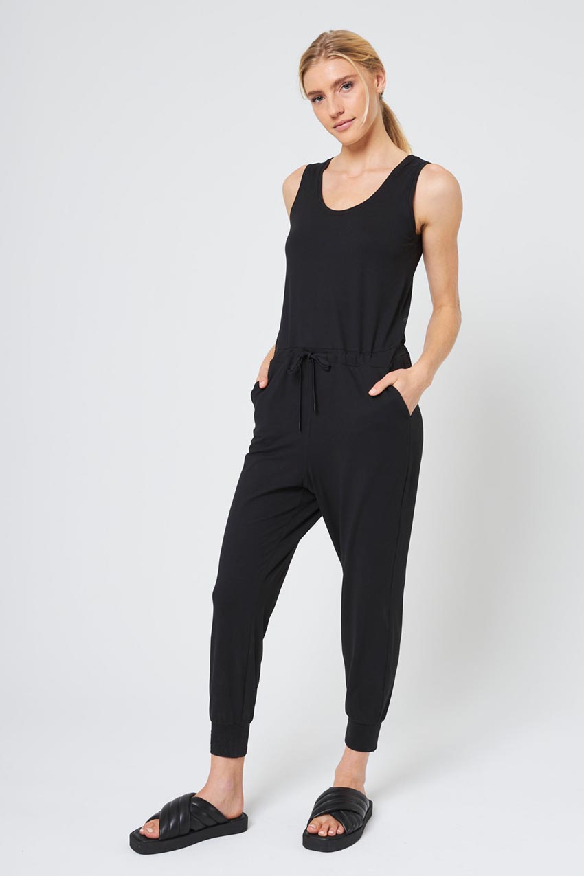 MPG Sport Renew Cuffed Jumpsuit 27" in Black