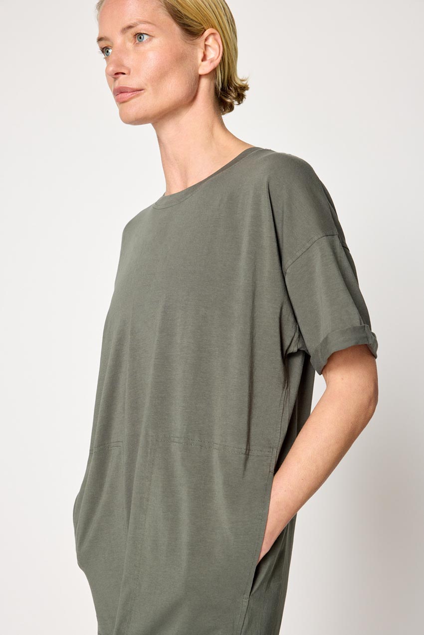 Calm T-Shirt Dress - Bay Leaf