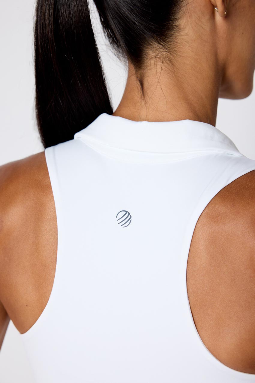 Vital Recycled Nylon Polo Collar Racerback Dress with Bra Liner