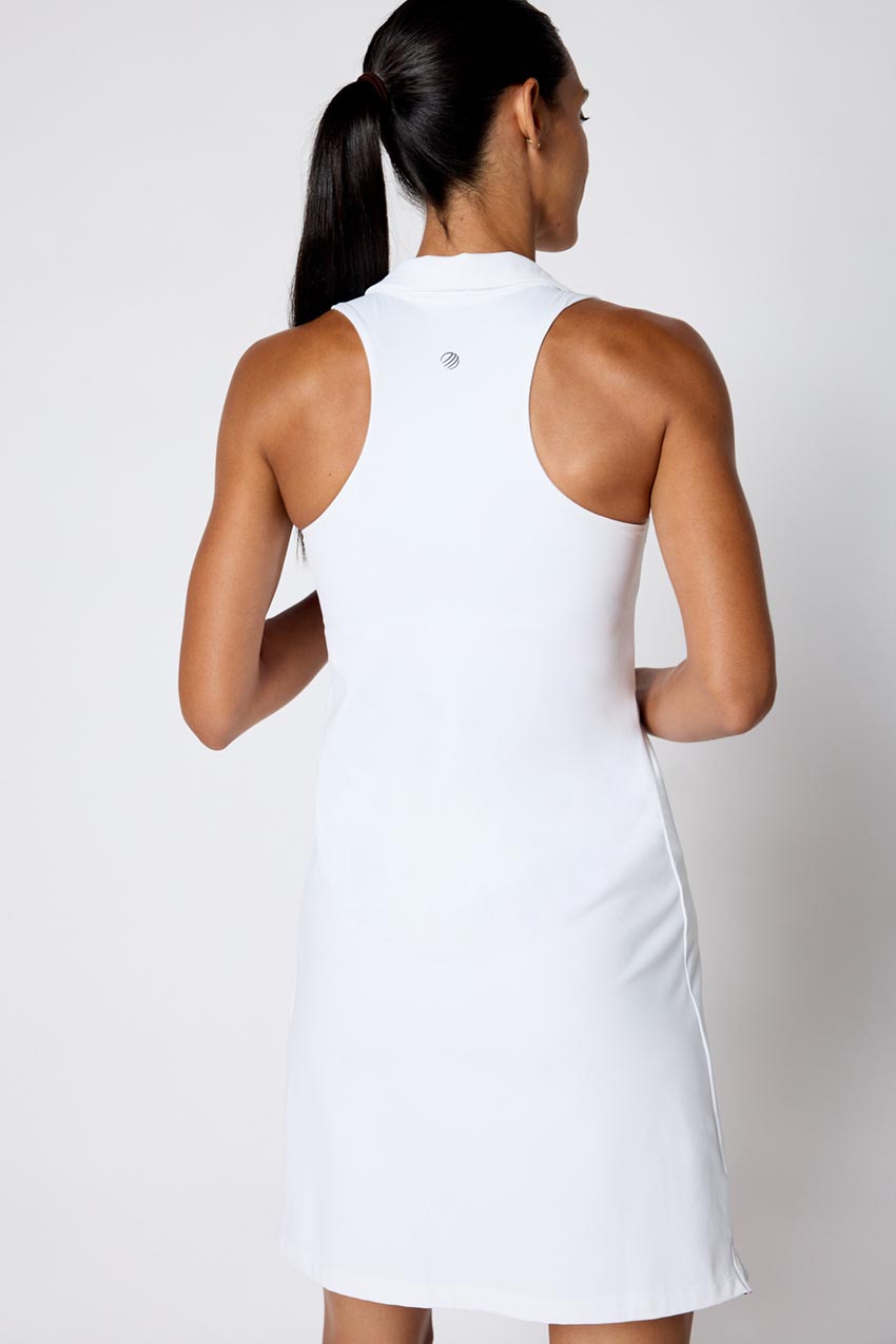 Vital Recycled Nylon Polo Collar Racerback Dress with Bra Liner