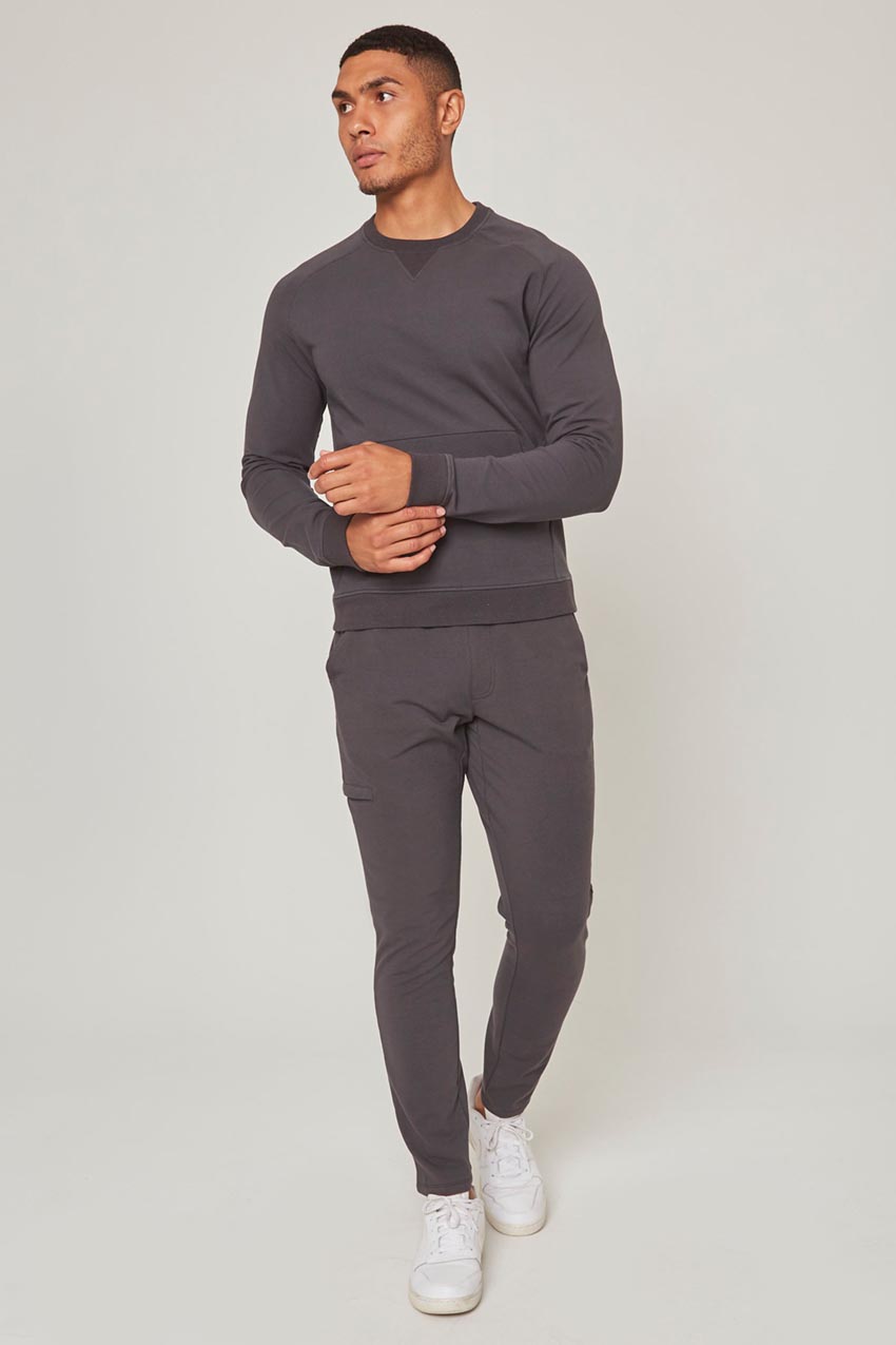 Unwind Crew Neck Pullover with Front Pocket