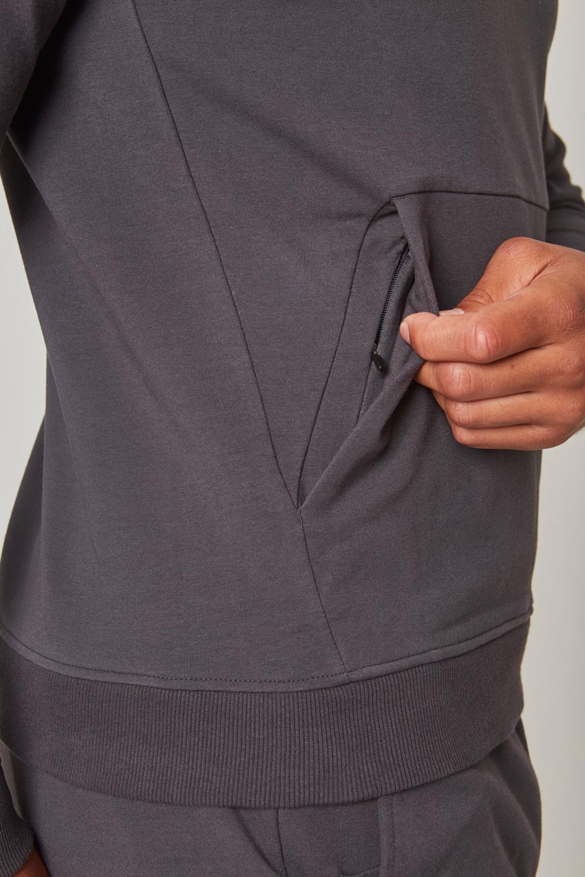 Unwind Crew Neck Pullover with Front Pocket