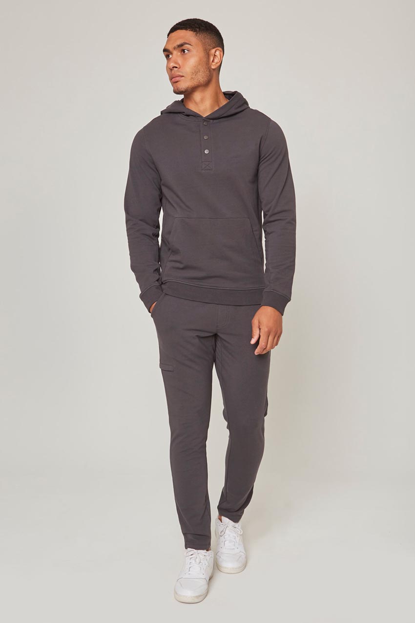 Unwind Hoodie with Snap Placket