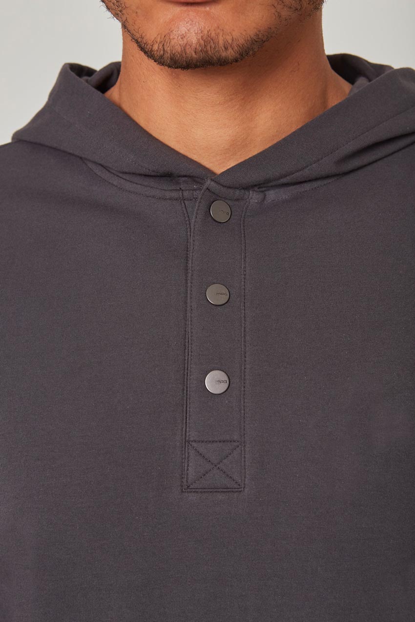 Unwind Hoodie with Snap Placket