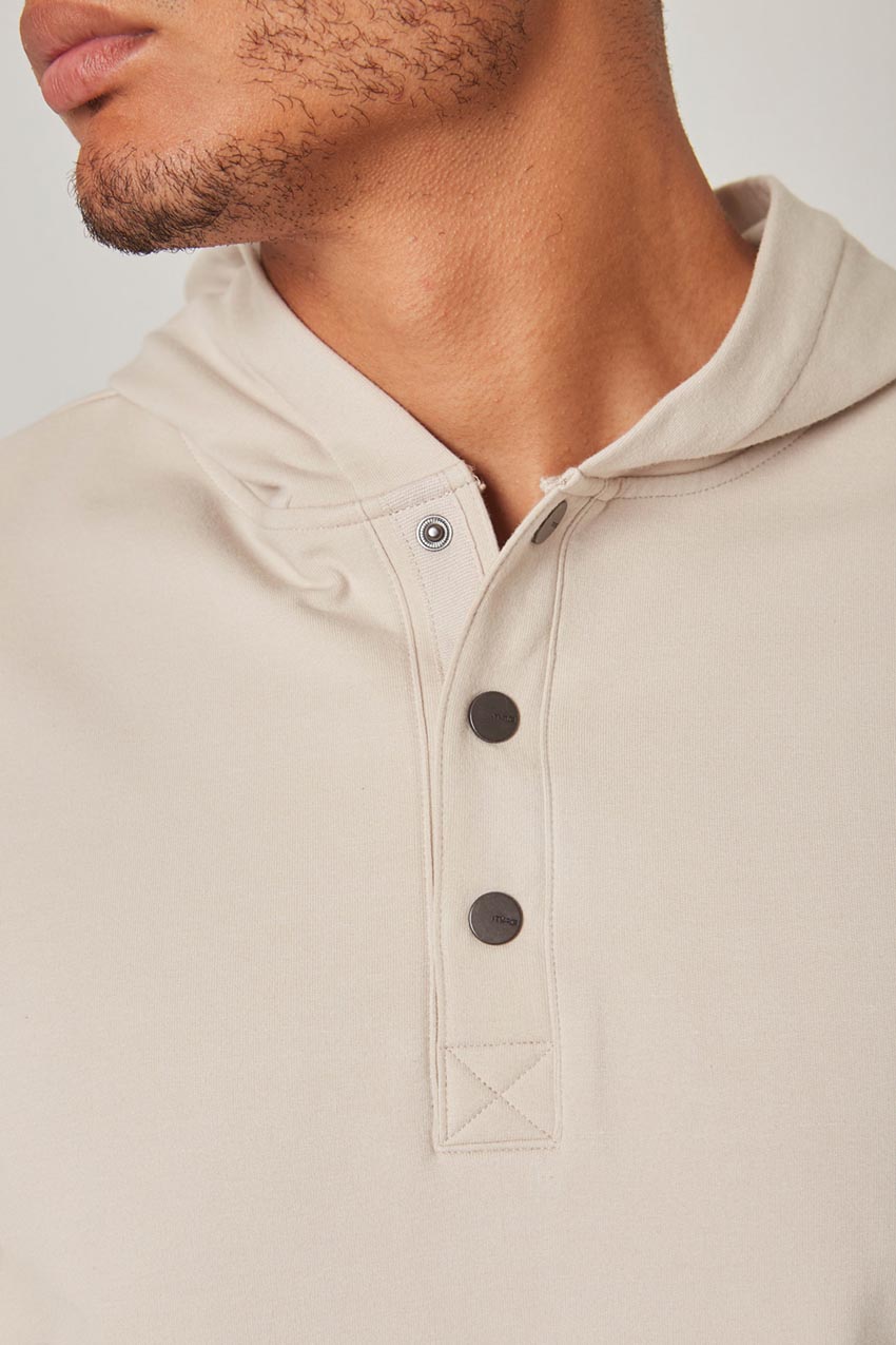 Unwind Hoodie with Snap Placket
