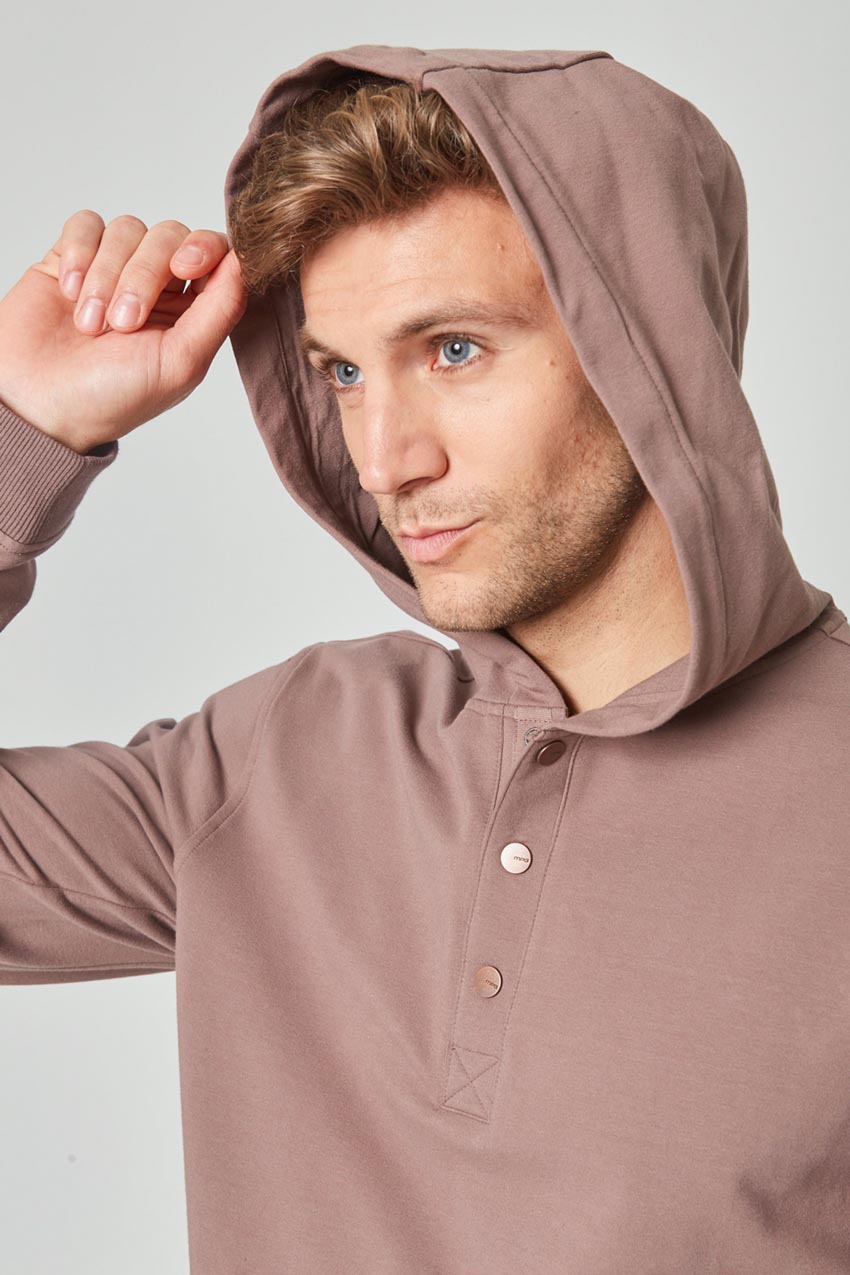 Unwind Hoodie with Snap Placket