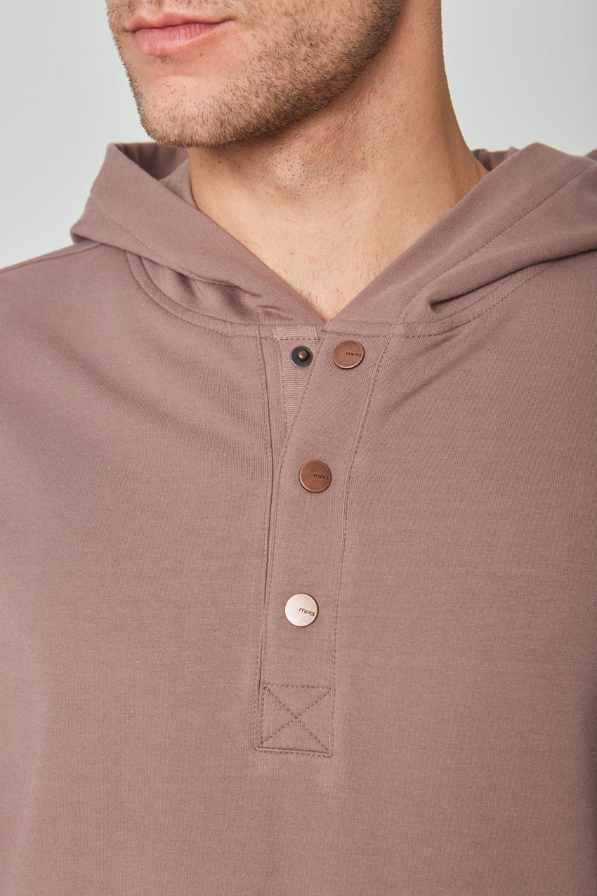 Unwind Hoodie with Snap Placket