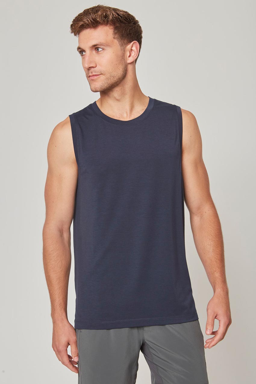 Dynamic Recycled Polyester Stink-Free Tank Top with Slits - Sale