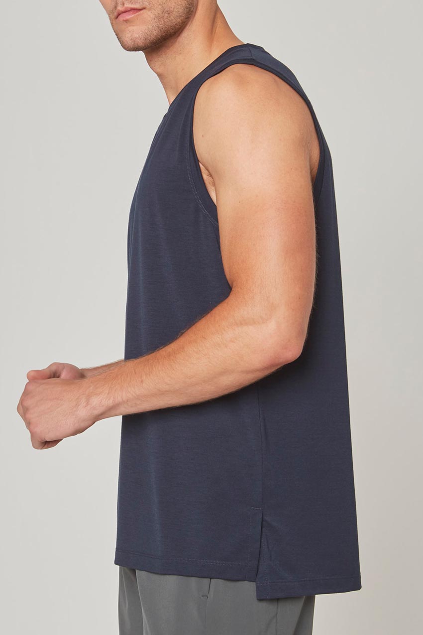 Dynamic Recycled Polyester Stink-Free Tank Top with Slits - Sale