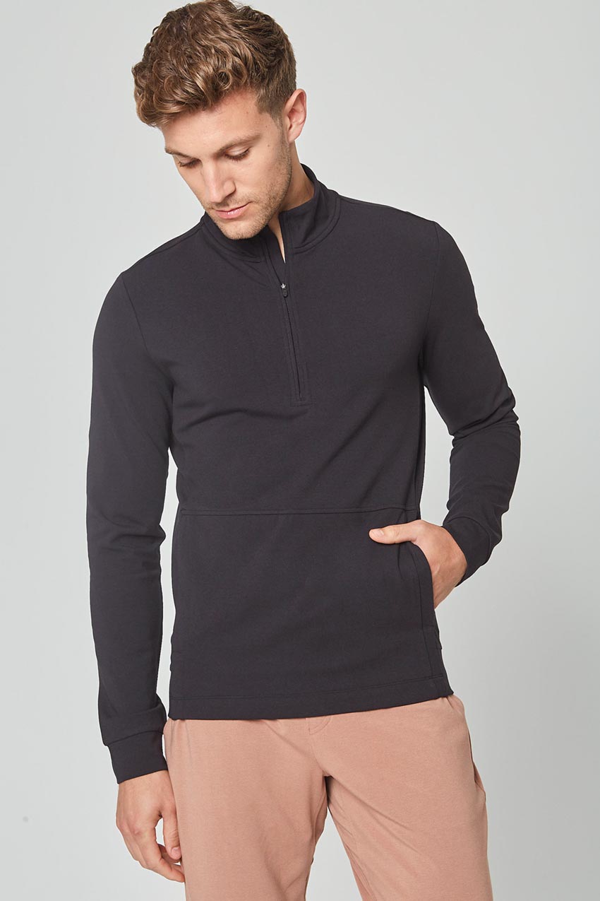 MPG Sport Balance TENCEL™ Half Zip Pullover in Black