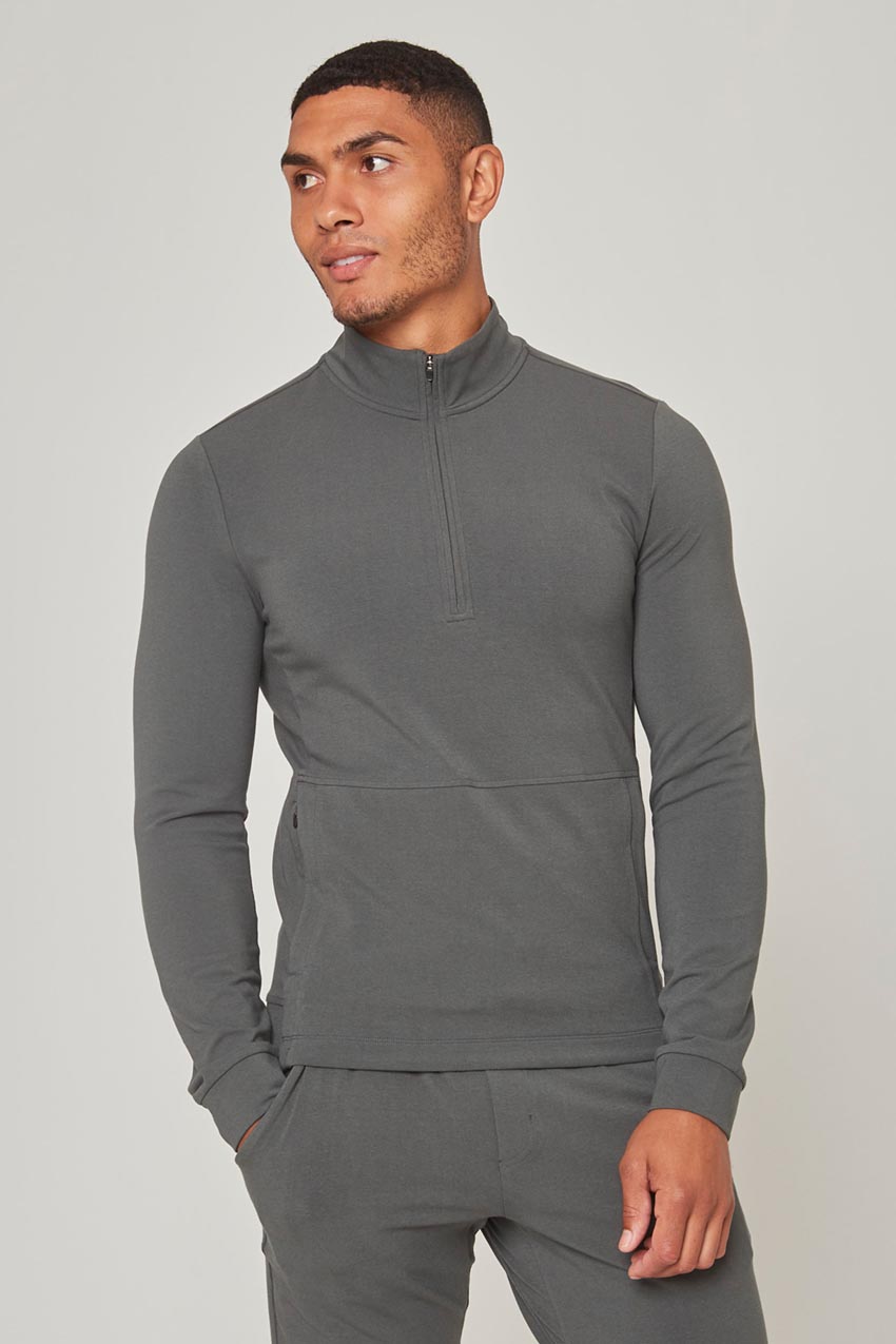 MPG Sport Balance TENCEL™ Half Zip Pullover in Calm Green