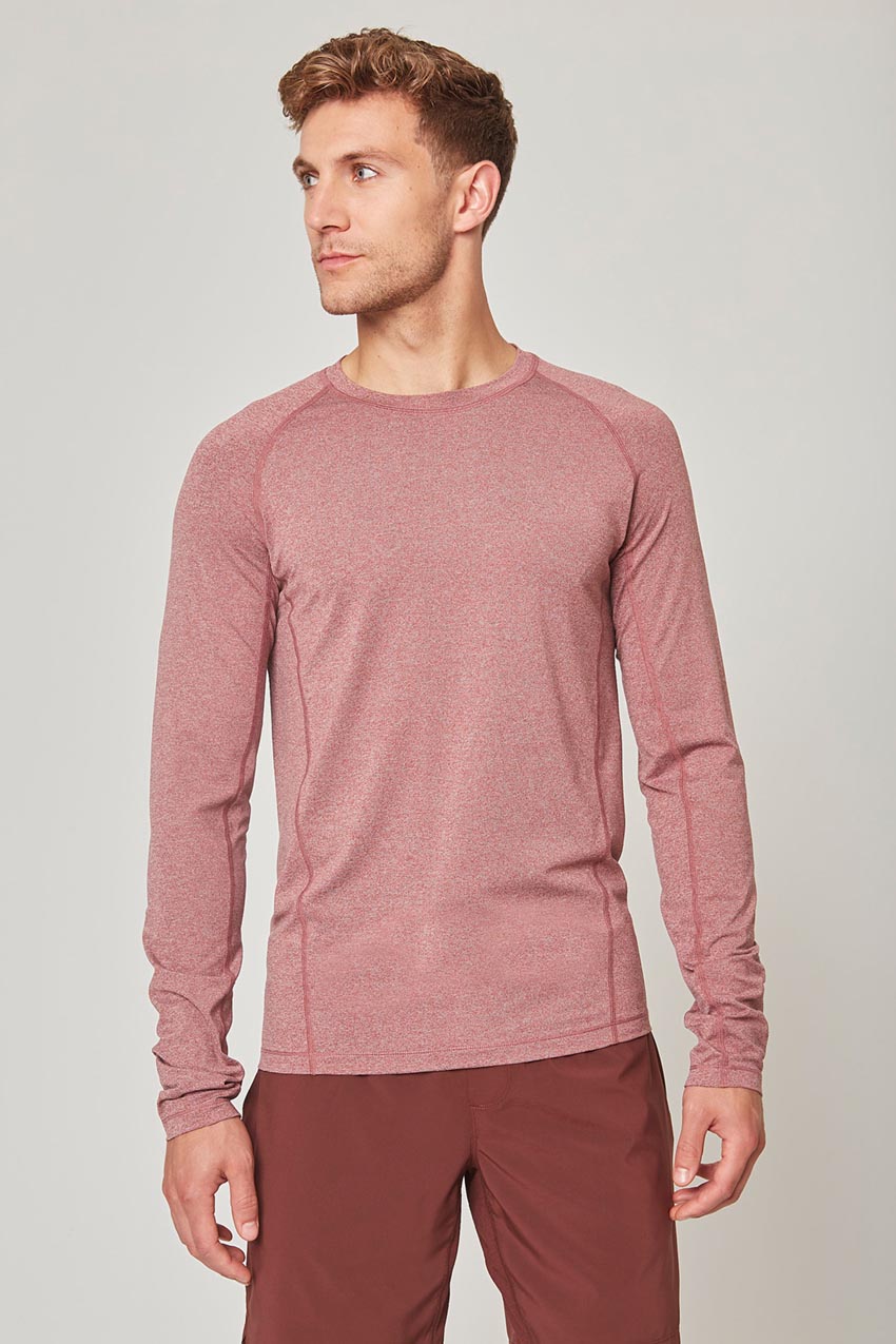 Conquer Crew Neck Long Sleeve Tech Shirt - Sale