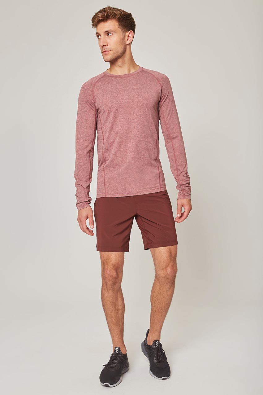 Conquer Crew Neck Long Sleeve Tech Shirt - Sale