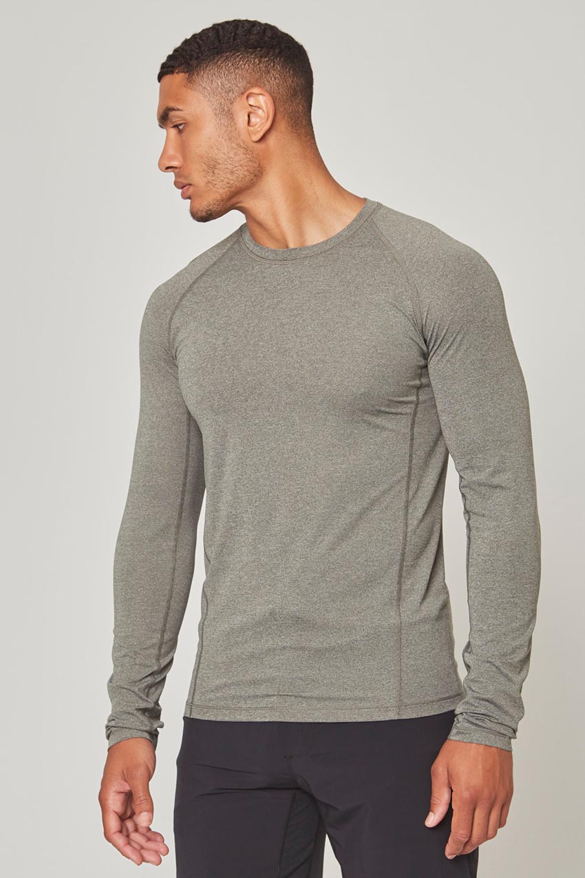Conquer Crew Neck Long Sleeve Tech Shirt - Sale
